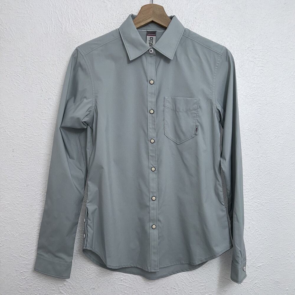 Stio Morning Frost Button Up Pearl Snap Shirt Long Sleeve Top Women’s XS